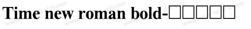 Time new roman bold字体转换